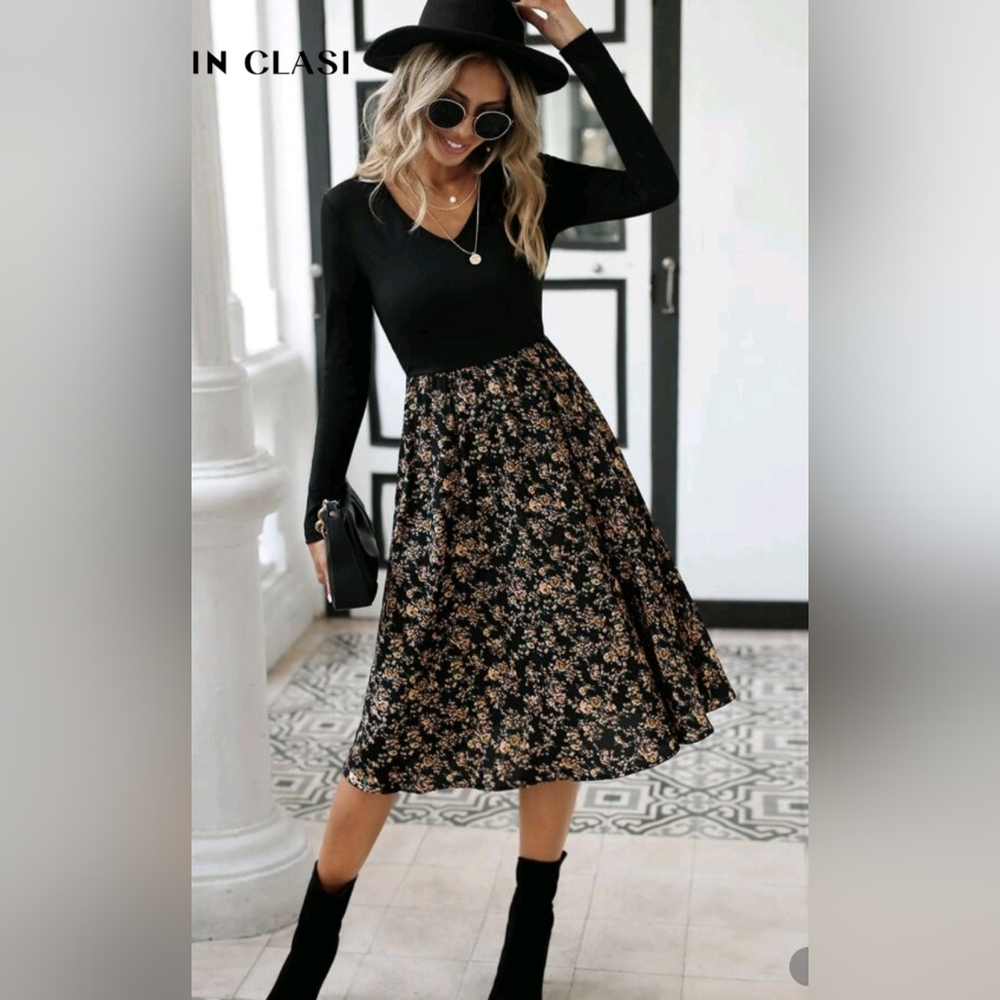 Black Floral Dress
